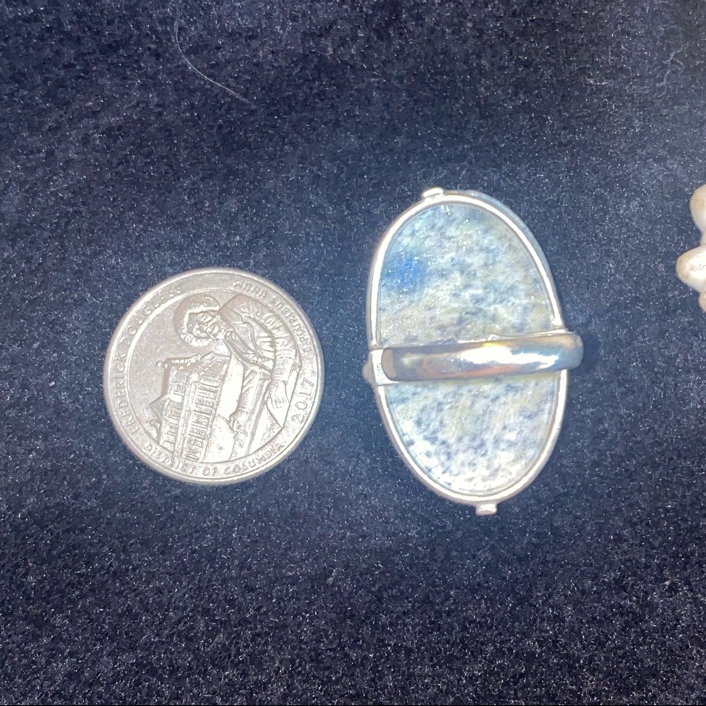 K2 Azurite Natural Gemstone handcrafted ring - Picture 7 of 7